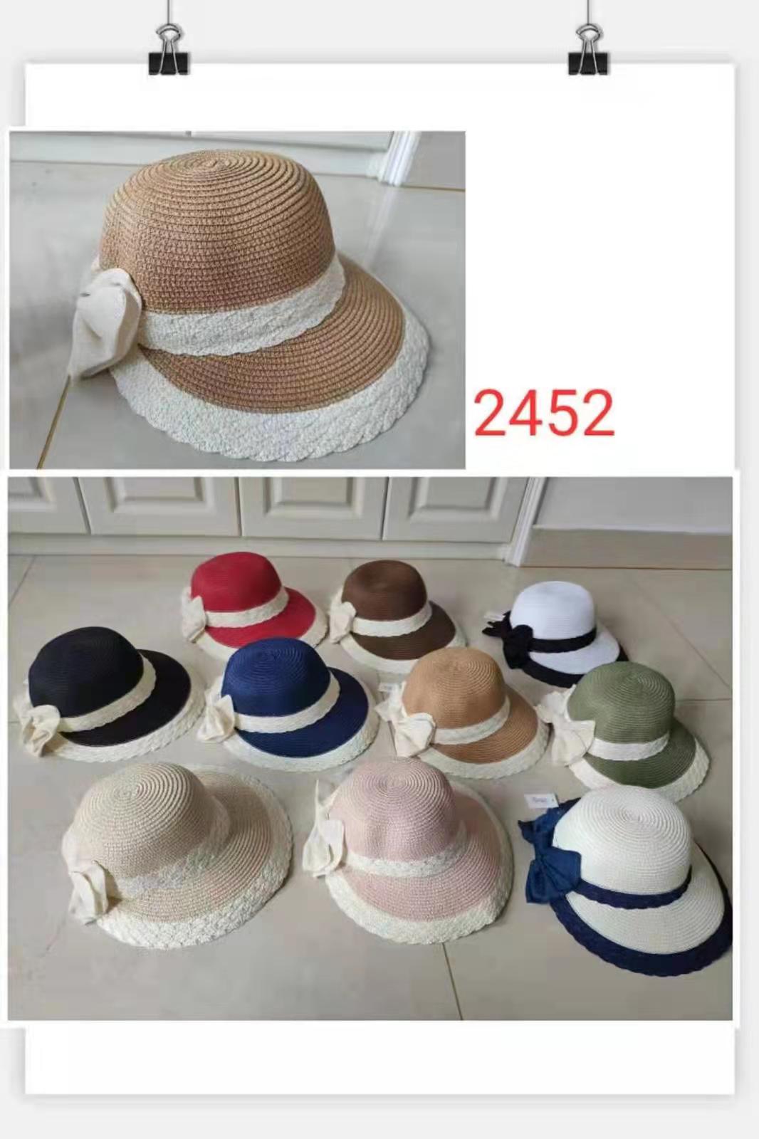 Chapeau De Soleil Femme Paille Noeud Fleur - Lolita Bohème Pour Mariage