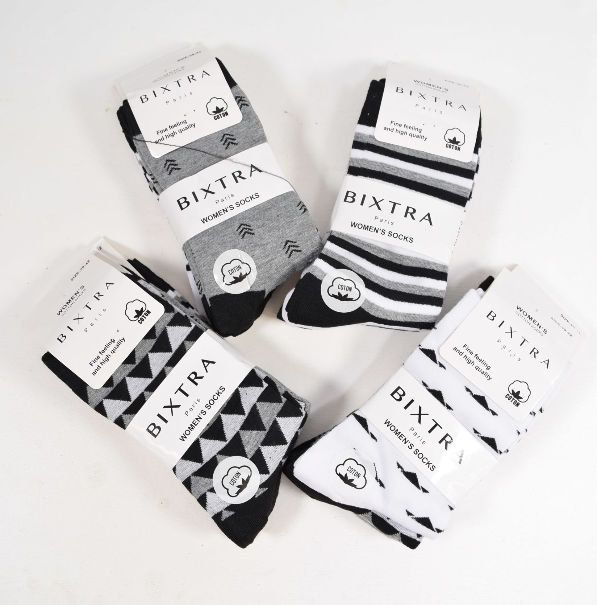TWINDAY Lot de 10 paires de Chaussettes Homme Coton SPORT Noir